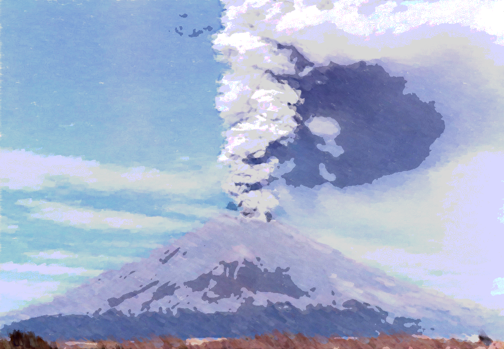 Pasa el ratn y vers la foto del volcn Popocatpetl