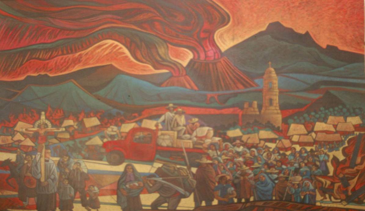 Evacuacin. Fresco de la iglesia de San Juan Nuevo