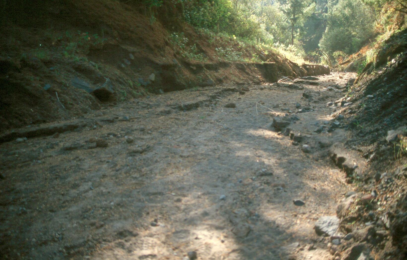 Barranca de Huiloac zona habitual de circulacin de lahares