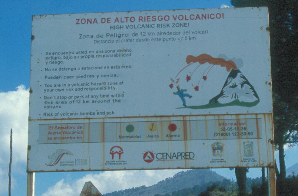 Aviso de riesgo volcnico