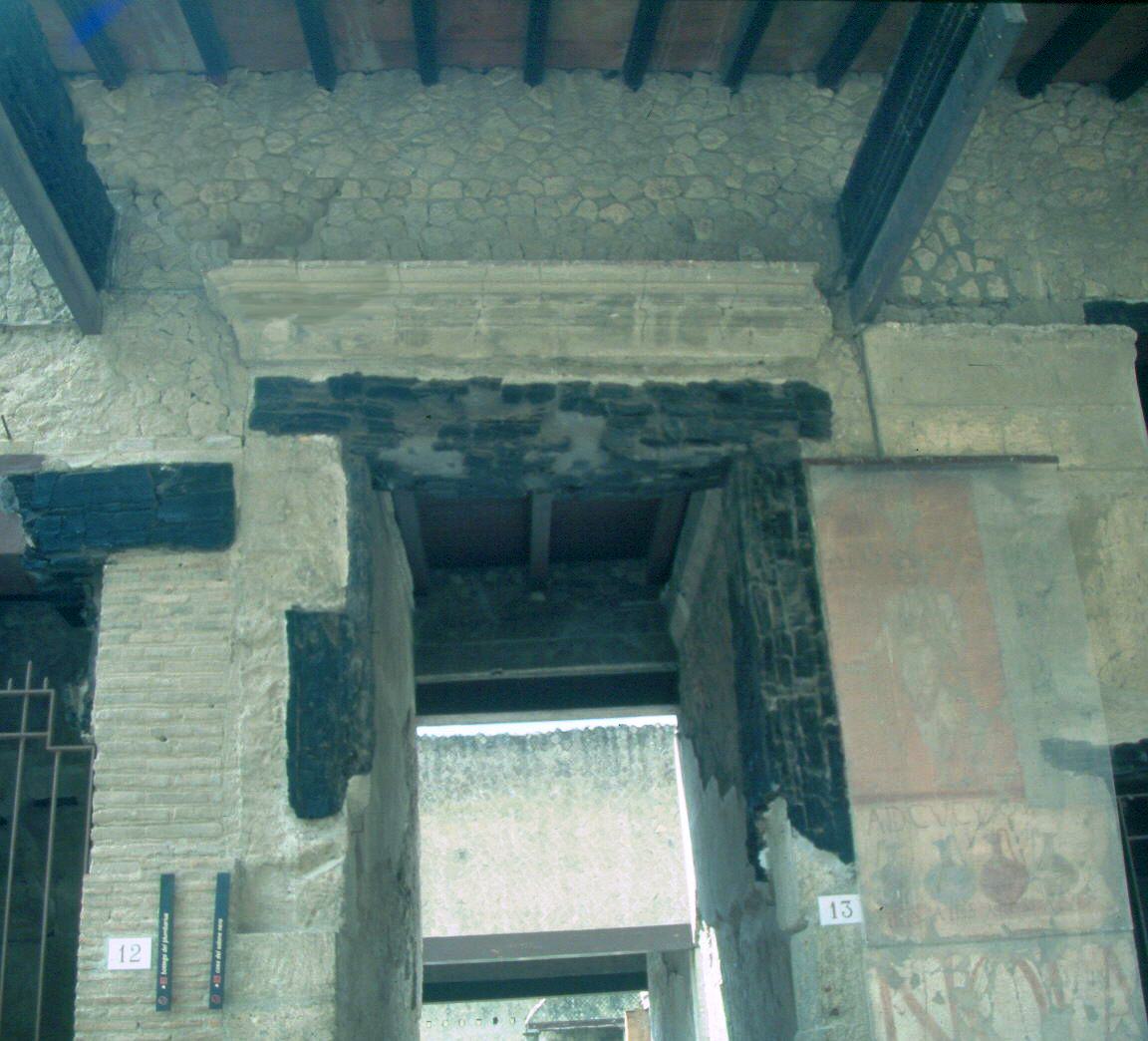 Maderas carbonizadas en Herculano
