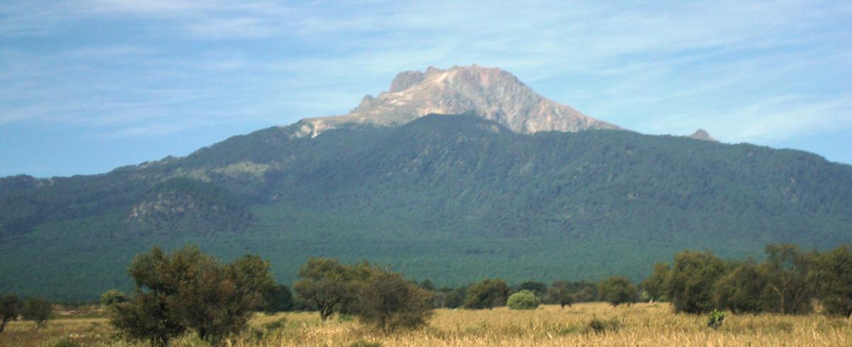 La Malinche. Se observan las dos principales cabeceras de barranco.