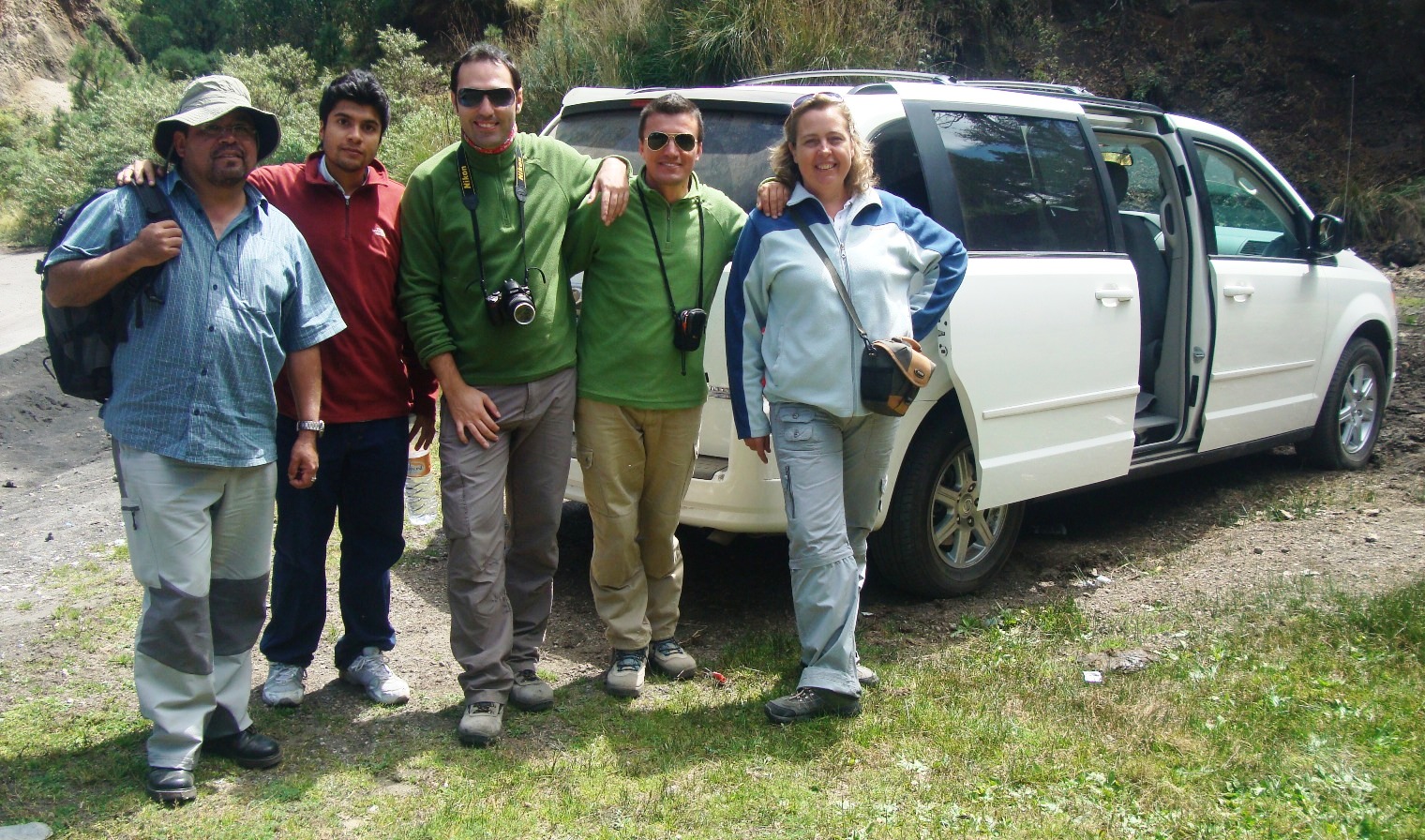 Cientficos de GEOVOL e INVOLCAN con investigadores del Instituto de Geografa de la UNAM