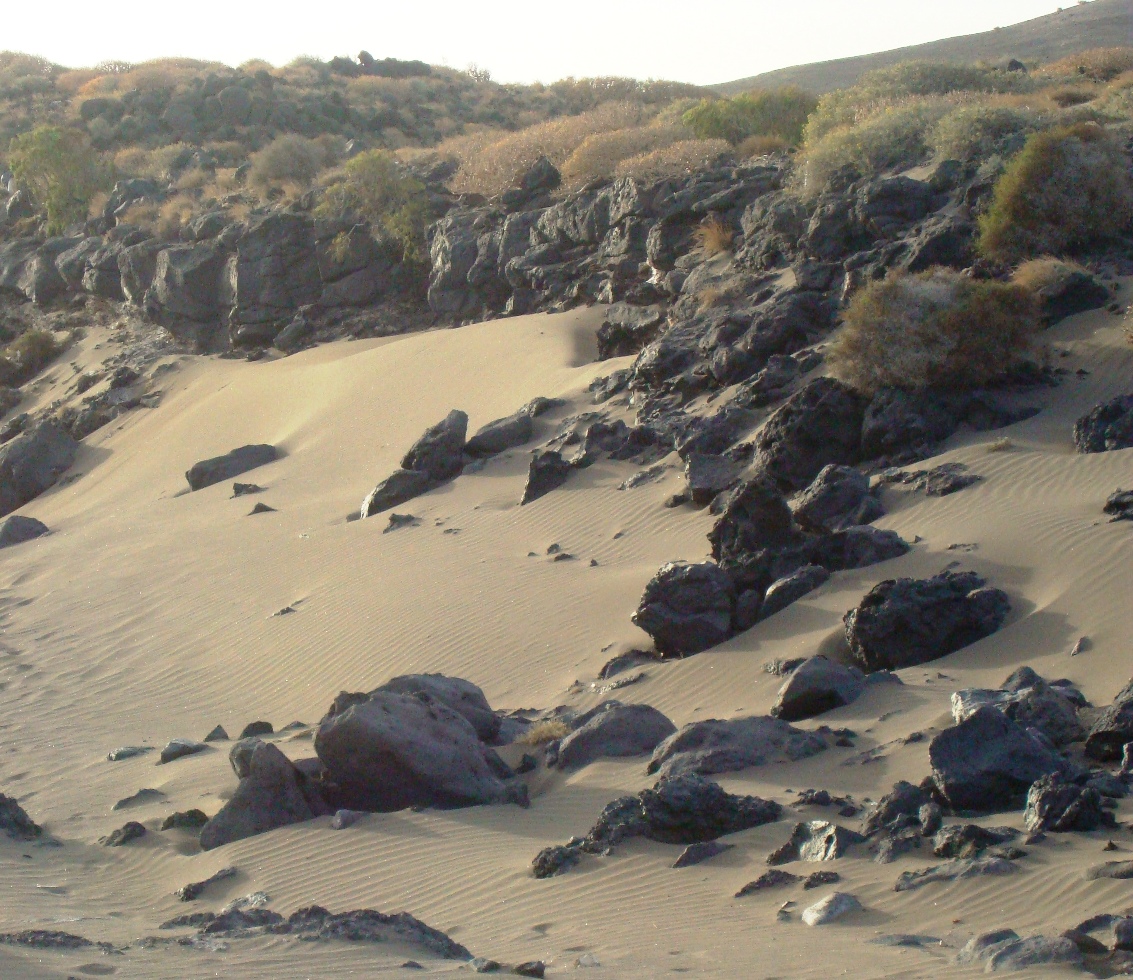 Dunas y lava
