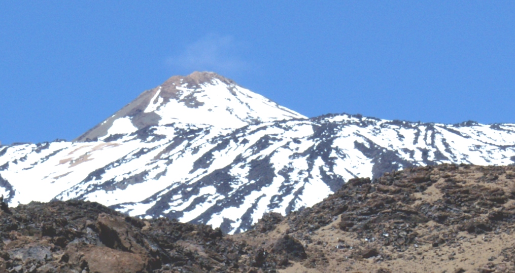 Nieve y fumarolas